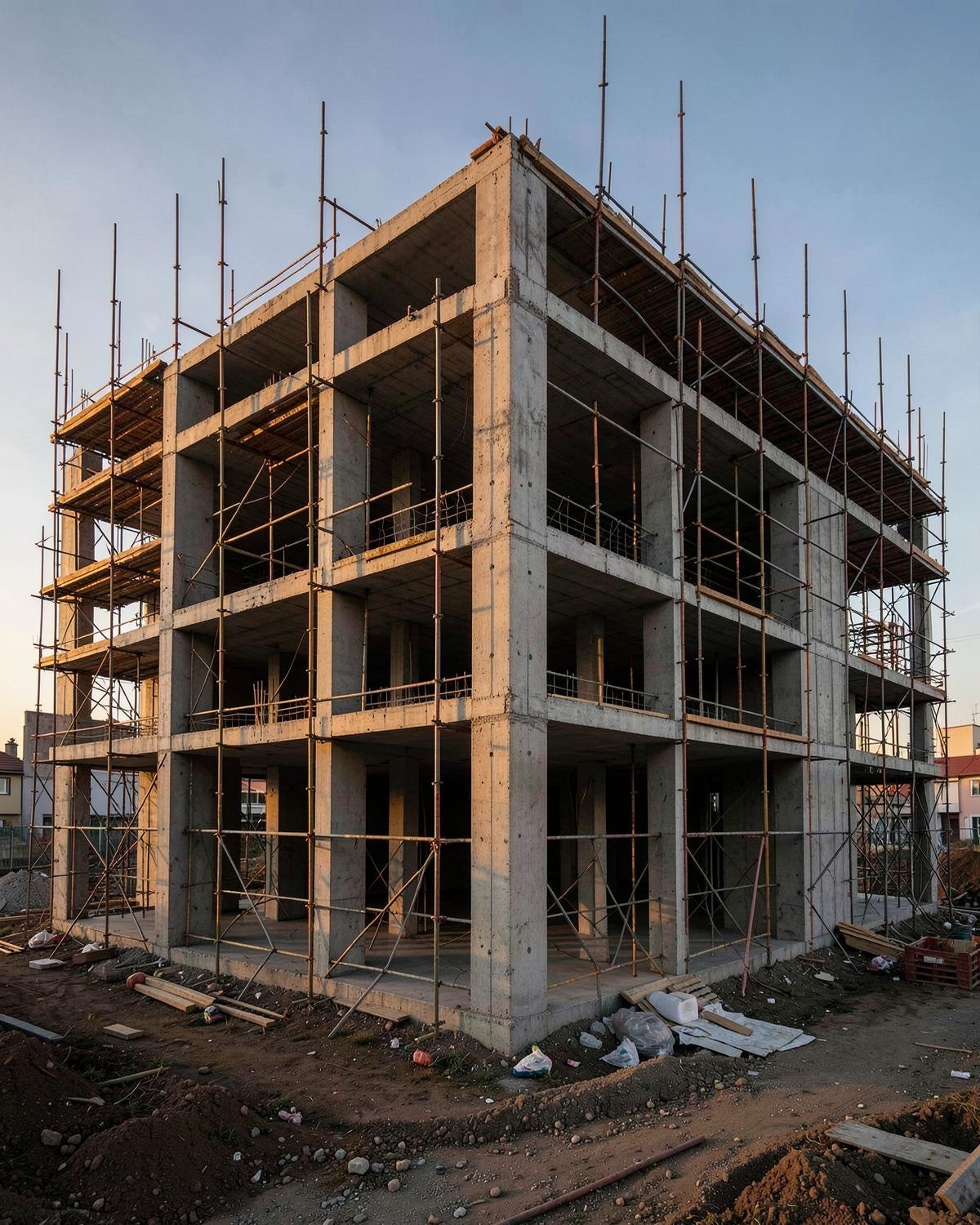 Perungudi Apartment Block â€” Construction interior design and construction project in Perungudi, Chennai
